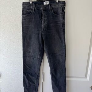 Agolde Women's Slim Jeans in Charcoal Black Wash